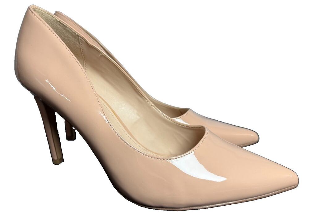 Michael by Michael Shannon Ryleigh Nude Patent Pointed Toe Stiletto Womens Sz 11